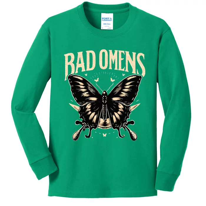 B.Ad Omens Moth Kids Long Sleeve Shirt