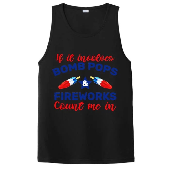 Bomb Pops And Fireworks Performance Tank