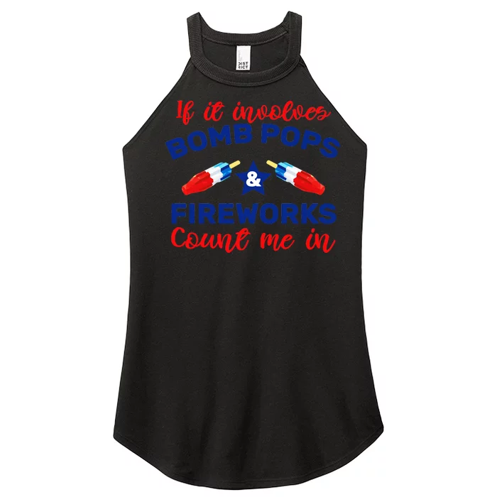 Bomb Pops And Fireworks Women’s Perfect Tri Rocker Tank