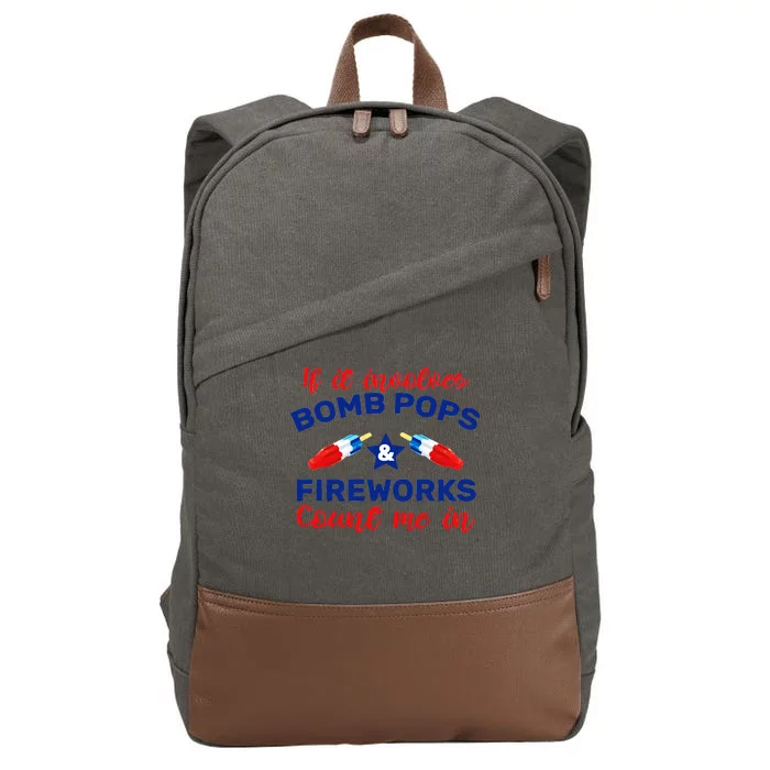 Bomb Pops And Fireworks Cotton Canvas Backpack