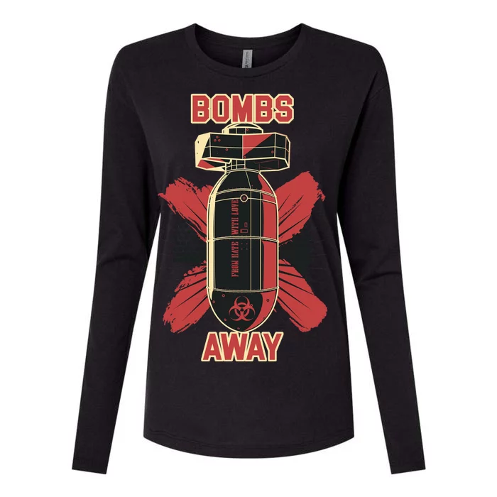 Bombs Away Trash Polka Womens Cotton Relaxed Long Sleeve T-Shirt