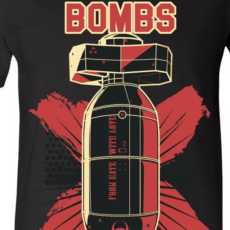 Bombs Away Trash Polka V-Neck T-Shirt