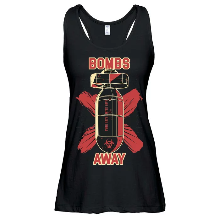 Bombs Away Trash Polka Ladies Essential Flowy Tank