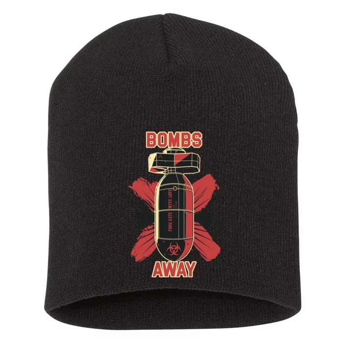 Bombs Away Trash Polka Short Acrylic Beanie