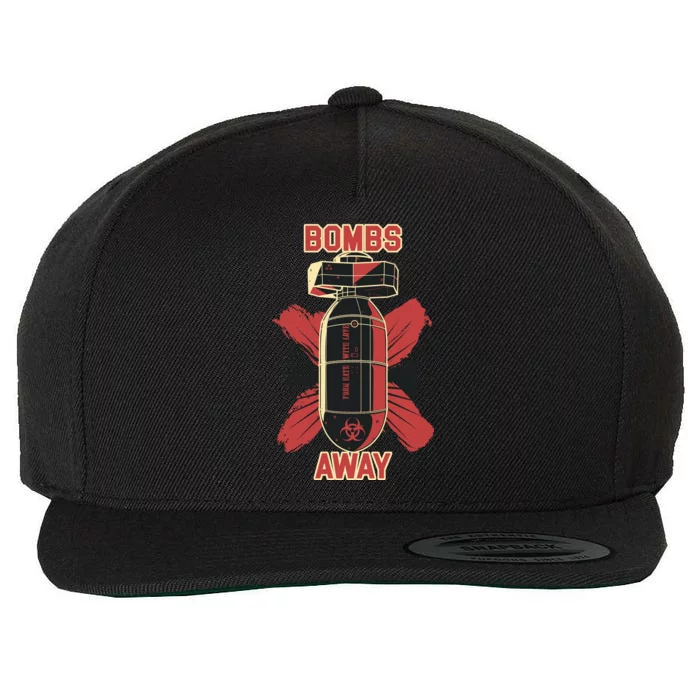 Bombs Away Trash Polka Wool Snapback Cap