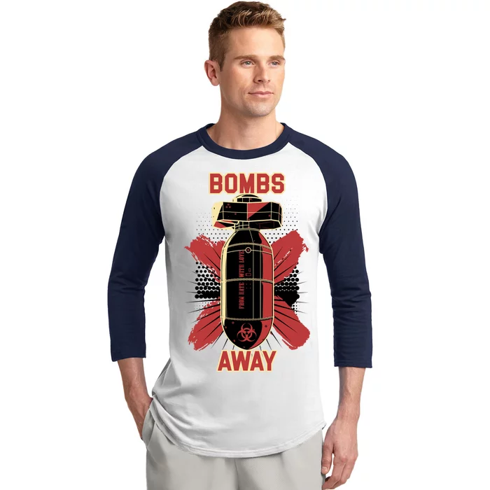 Bombs Away Trash Polka Baseball Sleeve Shirt