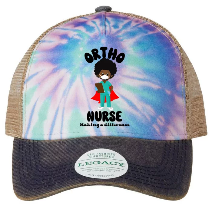 Black Ortho Nurse Making A Difference Black History Nursing Gift Legacy Tie Dye Trucker Hat