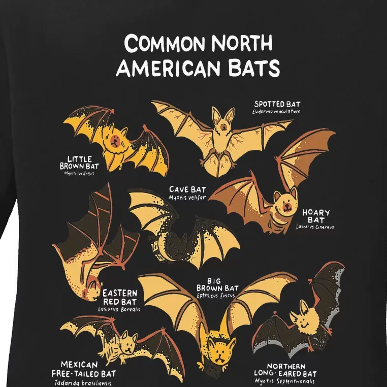 Bats Of North America I Megabat I Bloodsucker I Bat Ladies Long Sleeve Shirt