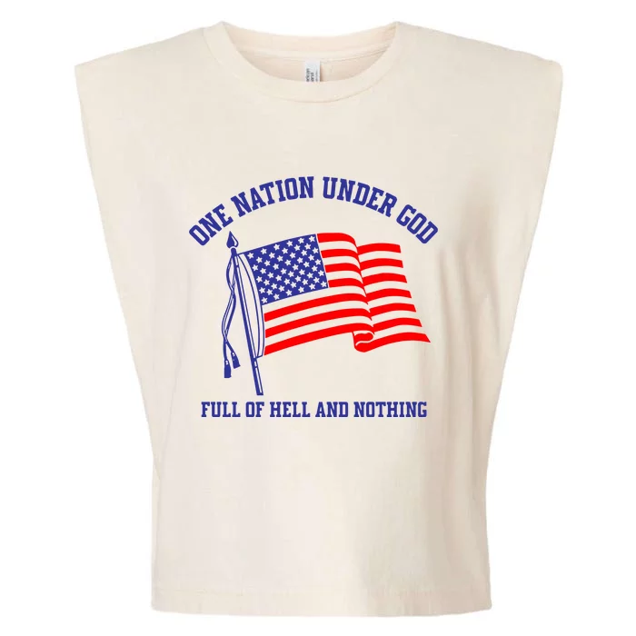 Bandofnothing One Nation Under God Full Of Hell And Nothing Garment-Dyed Women's Muscle Tee