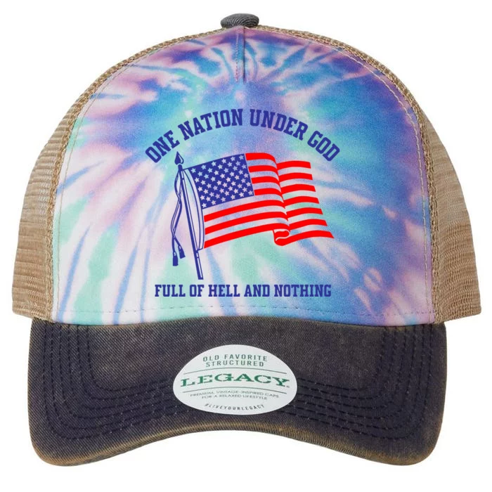 Bandofnothing One Nation Under God Full Of Hell And Nothing Legacy Tie Dye Trucker Hat