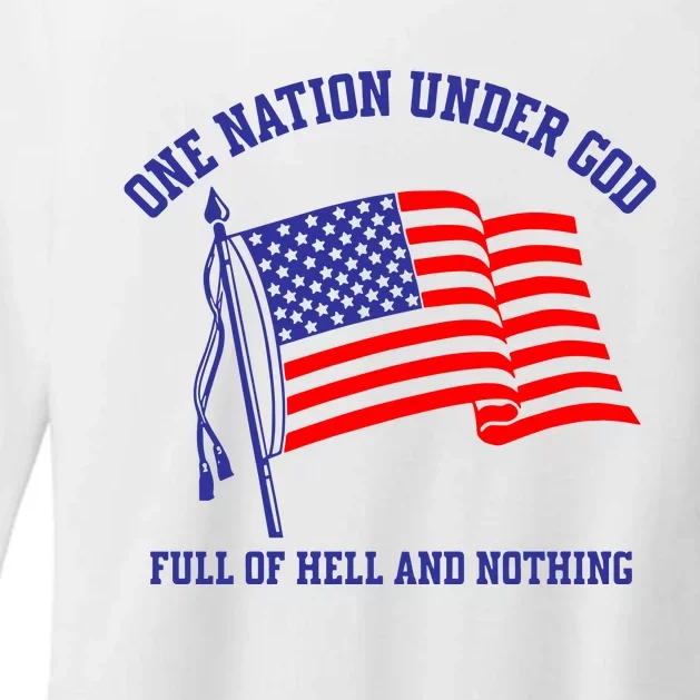 Bandofnothing One Nation Under God Full Of Hell And Nothing Womens CVC Long Sleeve Shirt