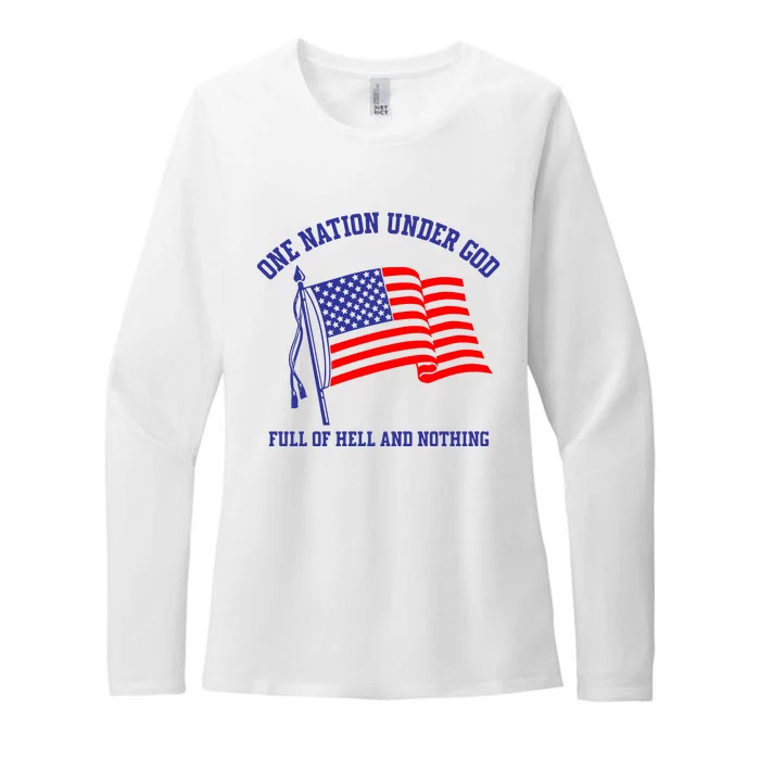 Bandofnothing One Nation Under God Full Of Hell And Nothing Womens CVC Long Sleeve Shirt