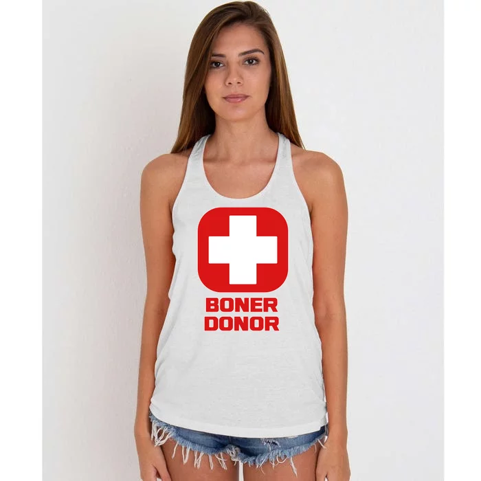 Boner Donor Women's Knotted Racerback Tank