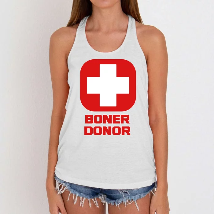 Boner Donor Women's Knotted Racerback Tank