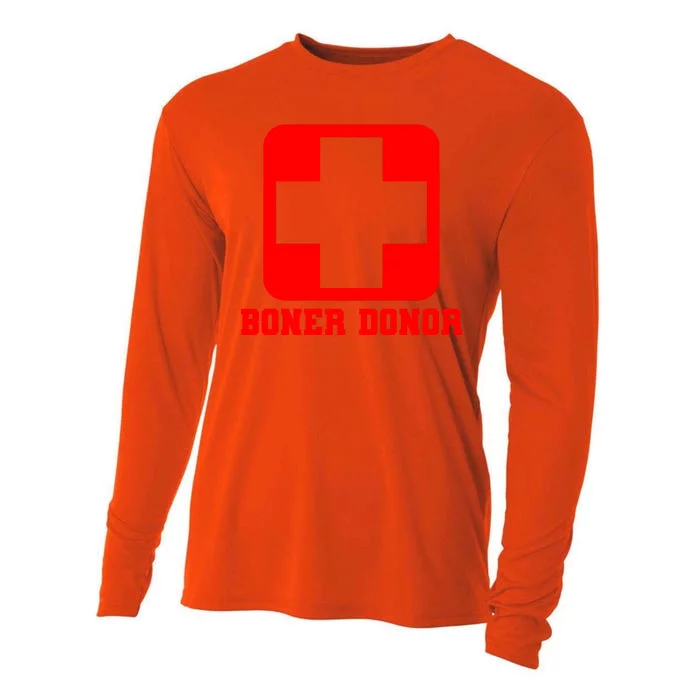 Boner Donor Adult Humor Cooling Performance Long Sleeve Crew