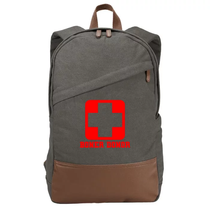 Boner Donor Adult Humor Cotton Canvas Backpack