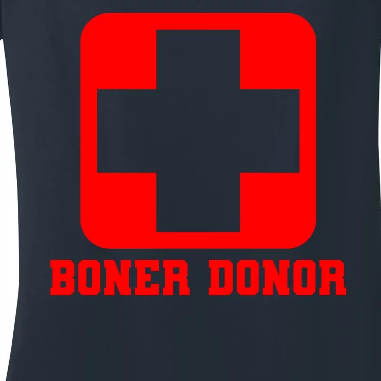 Boner Donor Adult Humor Women's V-Neck T-Shirt