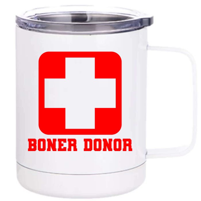 Boner Donor Adult Humor Front & Back 12oz Stainless Steel Tumbler Cup