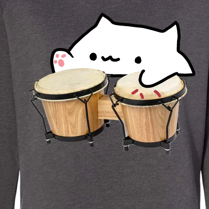 Bongo Cat Womens California Wash Sweatshirt