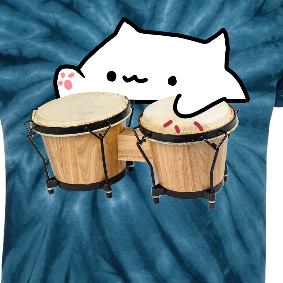 Bongo Cat Kids Tie-Dye T-Shirt