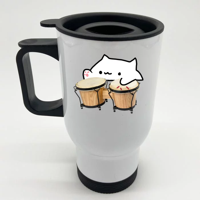 Bongo Cat Front & Back Stainless Steel Travel Mug