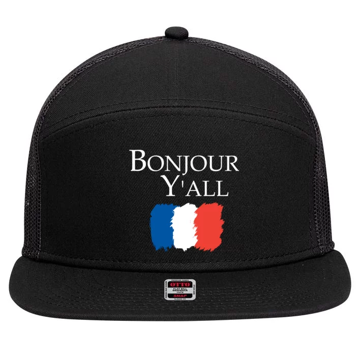 Bonjour Y'all French Parris 7 Panel Mesh Trucker Snapback Hat