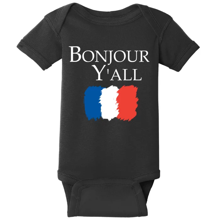 Bonjour Y'all French Parris Baby Bodysuit