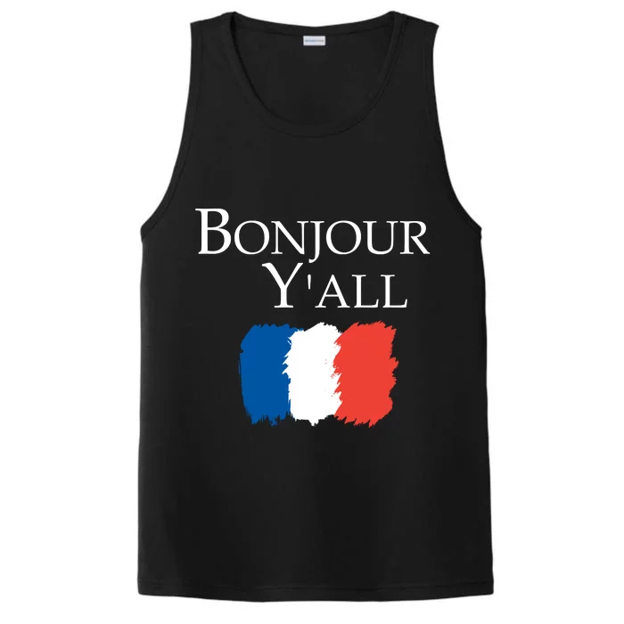 Bonjour Y'all French Parris Performance Tank