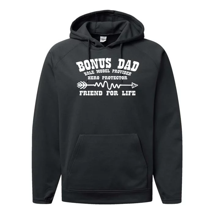 Bonus Dad Friend For Life Performance Fleece Hoodie