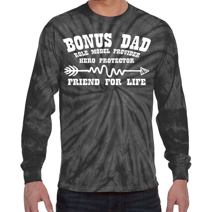 Bonus Dad Friend For Life Tie-Dye Long Sleeve Shirt