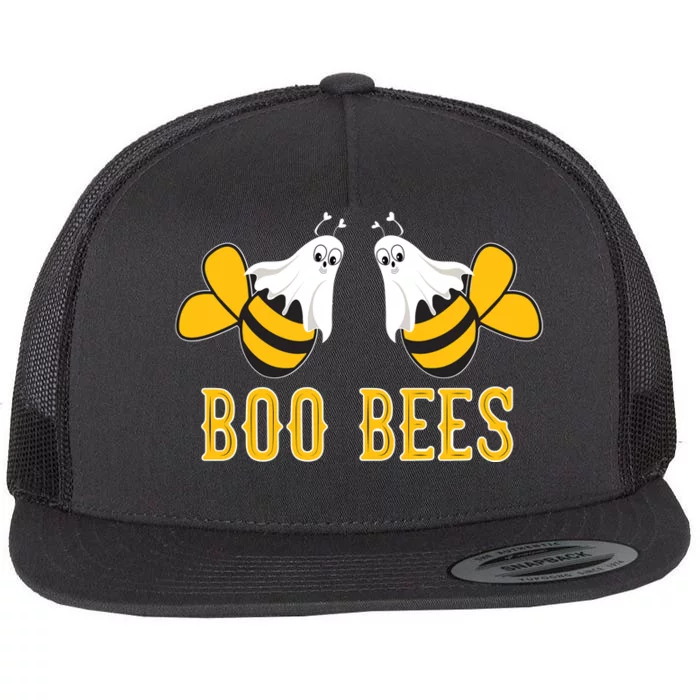 Boo Bees Funny Halloween Flat Bill Trucker Hat