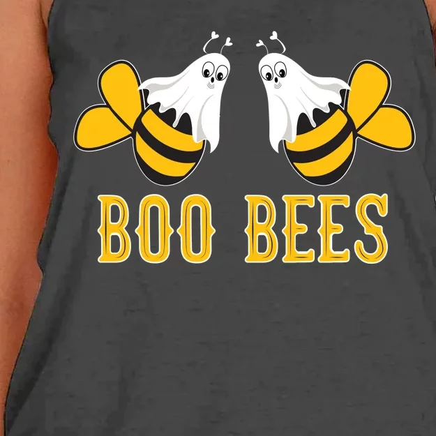 Boo Bees Funny Halloween Women's Knotted Racerback Tank