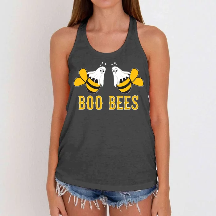 Boo Bees Funny Halloween Women's Knotted Racerback Tank