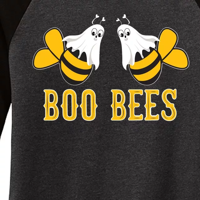 Boo Bees Funny Halloween Women's Tri-Blend 3/4-Sleeve Raglan Shirt