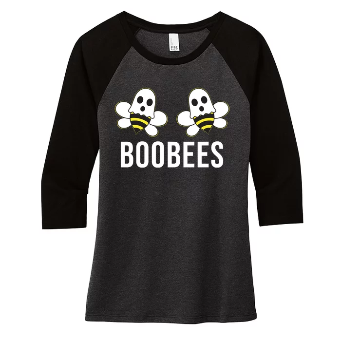 Boo Bees Halloween Boobees Women's Tri-Blend 3/4-Sleeve Raglan Shirt