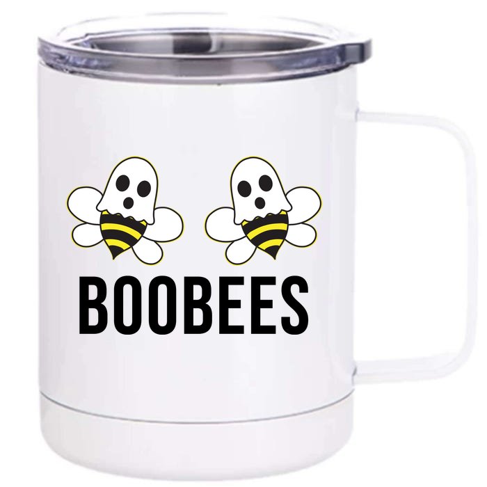 Boo Bees Halloween Boobees Front & Back 12oz Stainless Steel Tumbler Cup