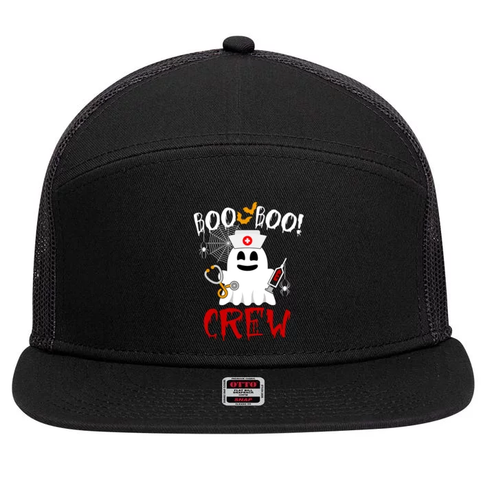 Boo Boo Crew Funny Cute Halloween 7 Panel Mesh Trucker Snapback Hat