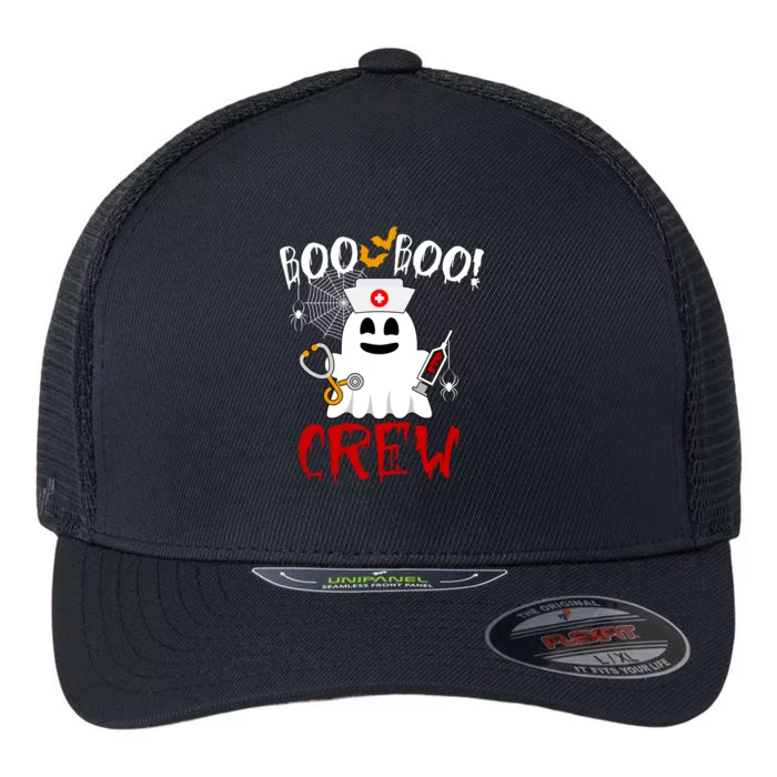 Boo Boo Crew Funny Cute Halloween Flexfit Unipanel Trucker Cap