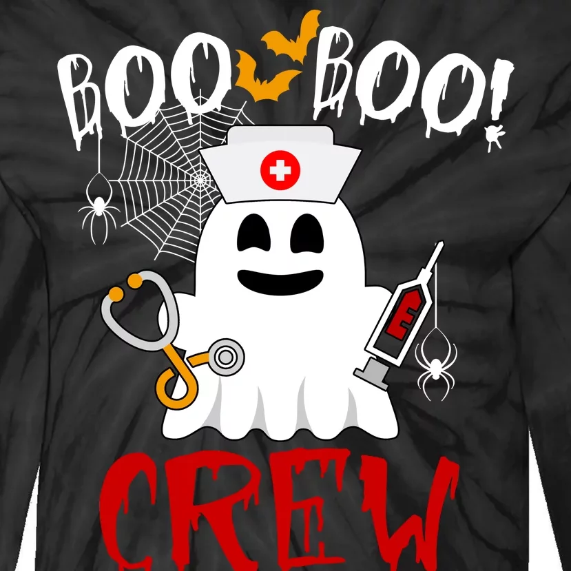 Boo Boo Crew Funny Cute Halloween Tie-Dye Long Sleeve Shirt