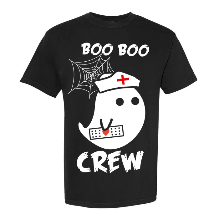 Boo Boo Crew Nurse Ghost Funny Halloween Garment-Dyed Heavyweight T-Shirt