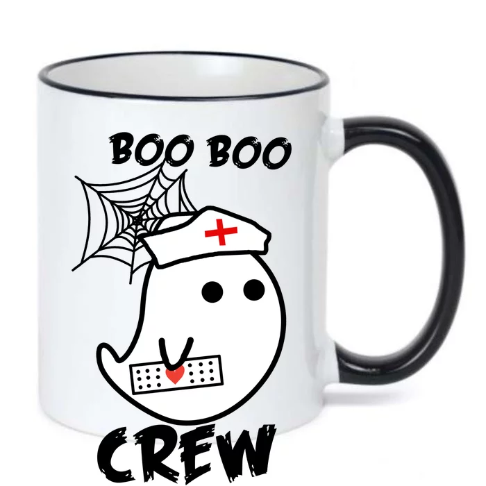 Boo Boo Crew Nurse Ghost Funny Halloween Black Color Changing Mug