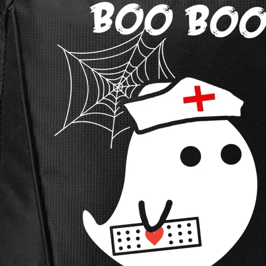 Boo Boo Crew Nurse Ghost Funny Halloween City Backpack