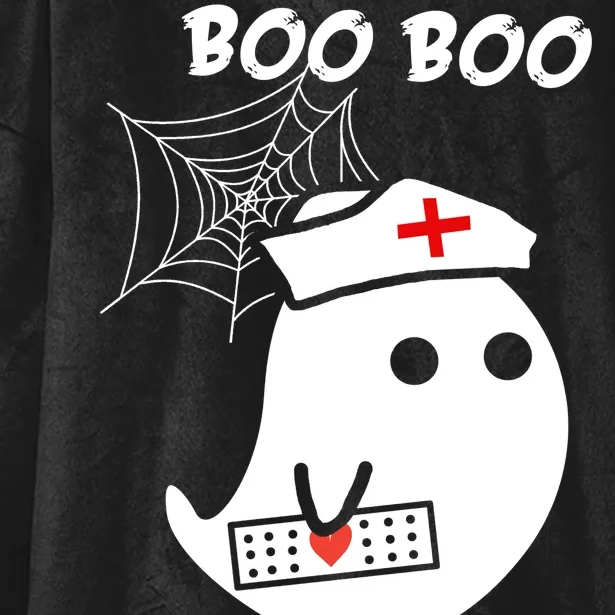 Boo Boo Crew Nurse Ghost Funny Halloween Hooded Wearable Blanket