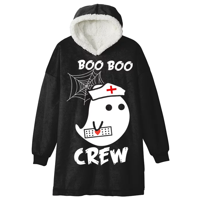 Boo Boo Crew Nurse Ghost Funny Halloween Hooded Wearable Blanket