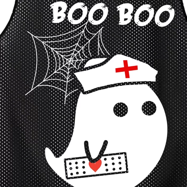 Boo Boo Crew Nurse Ghost Funny Halloween Mesh Reversible Basketball Jersey Tank