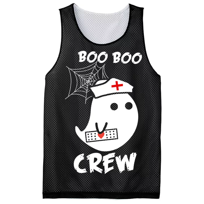 Boo Boo Crew Nurse Ghost Funny Halloween Mesh Reversible Basketball Jersey Tank