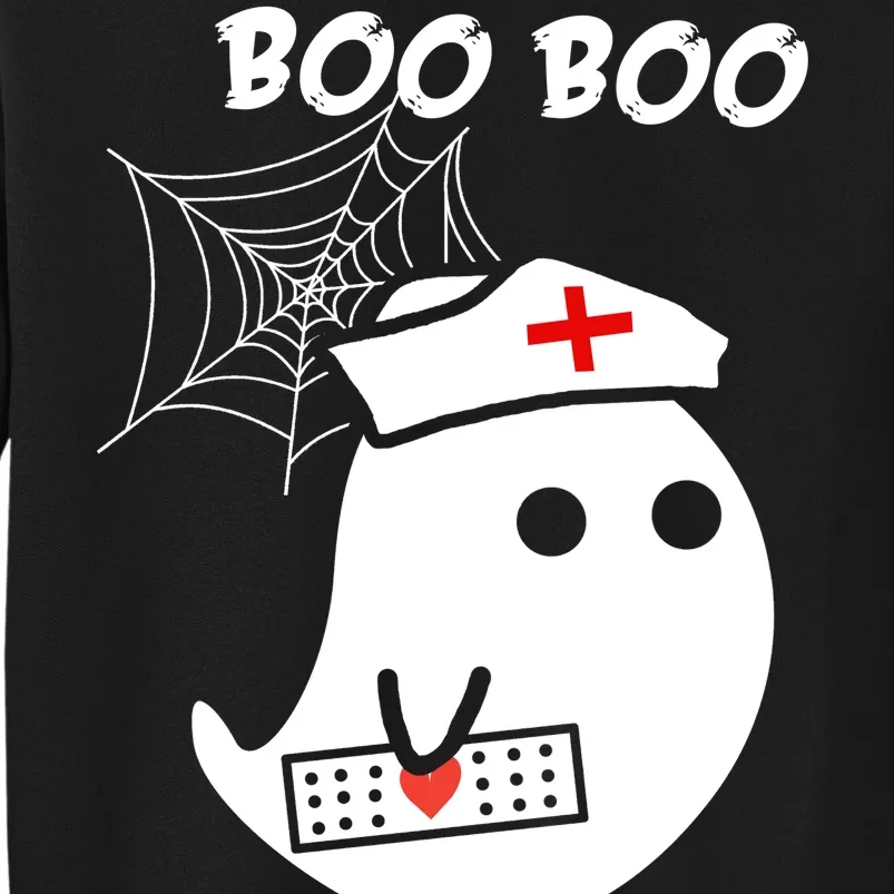 Boo Boo Crew Nurse Ghost Funny Halloween Tall Sweatshirt