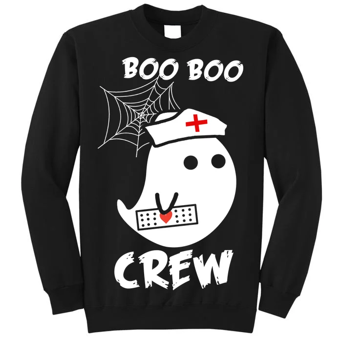 Boo Boo Crew Nurse Ghost Funny Halloween Tall Sweatshirt