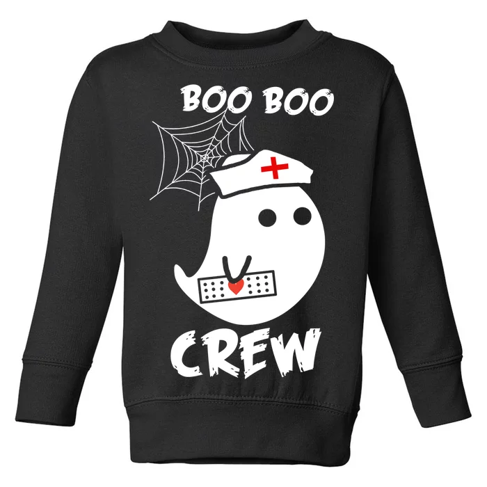 Boo Boo Crew Nurse Ghost Funny Halloween Toddler Sweatshirt