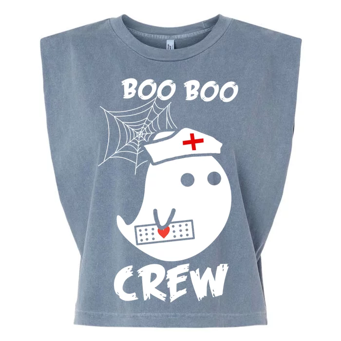 Boo Boo Crew Nurse Ghost Funny Halloween Garment-Dyed Women's Muscle Tee